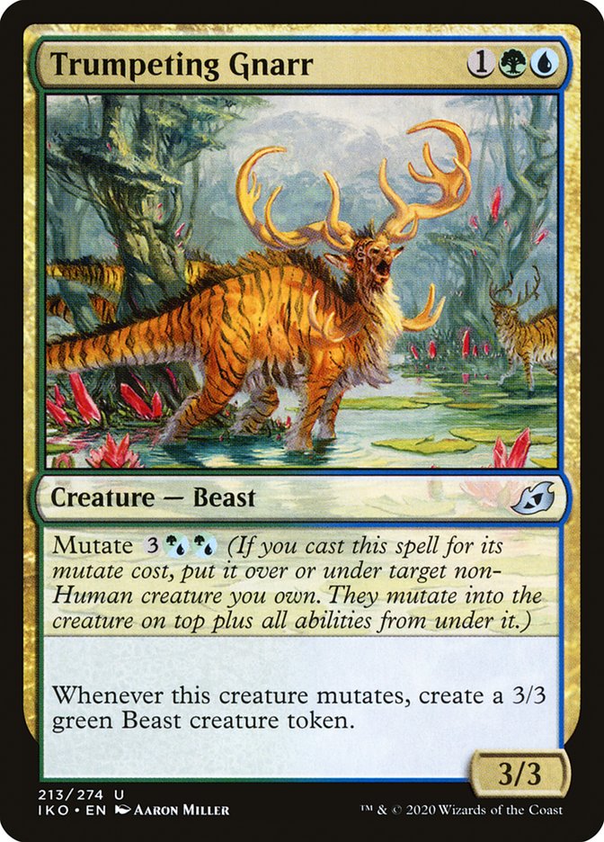 MTG Card Title: Trumpeting Gnarr IKO/213