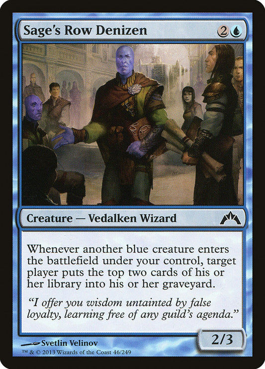 MTG Card Title: Sage's Row Denizen GTC/46
