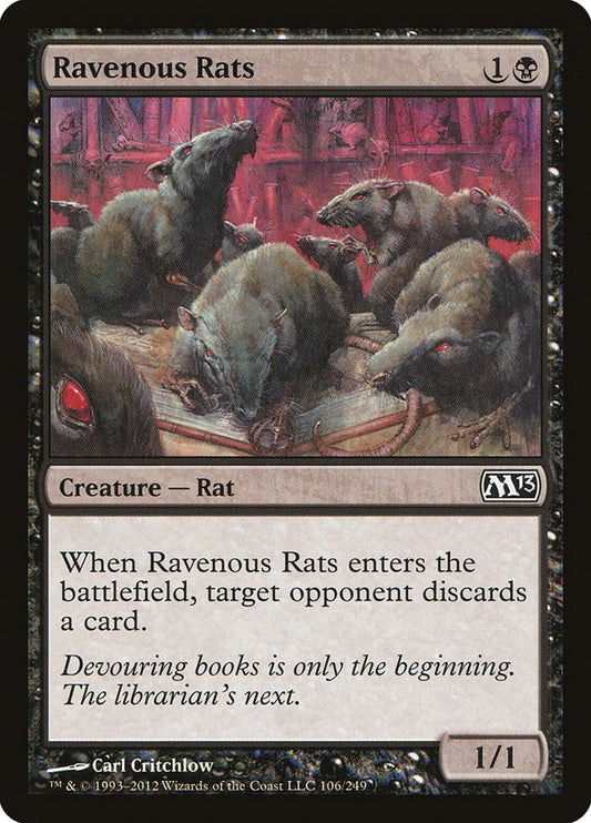 MTG Card Title: Ravenous Rats M13/106