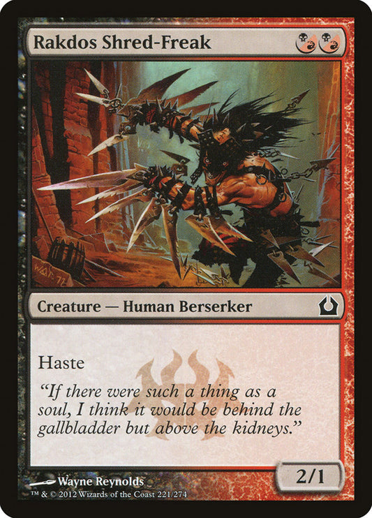 MTG Card Title: Rakdos Shred-Freak RTR/221