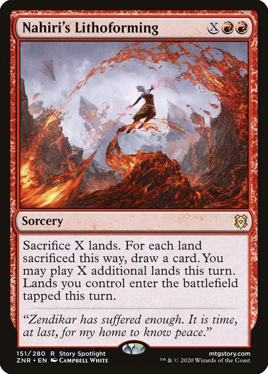MTG Card Title: Nahiri's Lithoforming ZNR/151