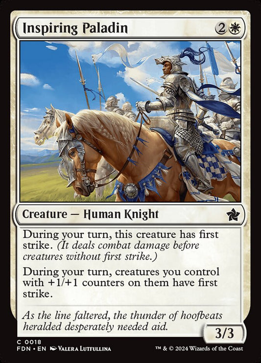 MTG Card Title: Inspiring Paladin FDN/18