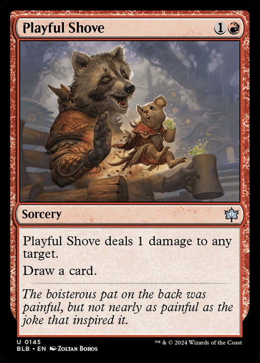 MTG Card Title: Playful Shove BLB/145