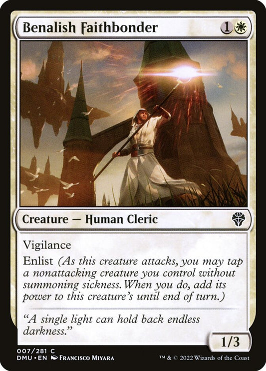 MTG Card Title: Benalish Faithbonder DMU/7