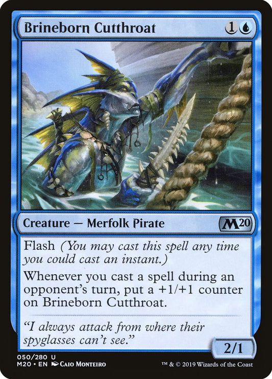 MTG Card Title: Brineborn Cutthroat M20/50