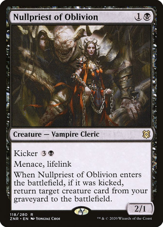 MTG Card Title: Nullpriest of Oblivion ZNR/118