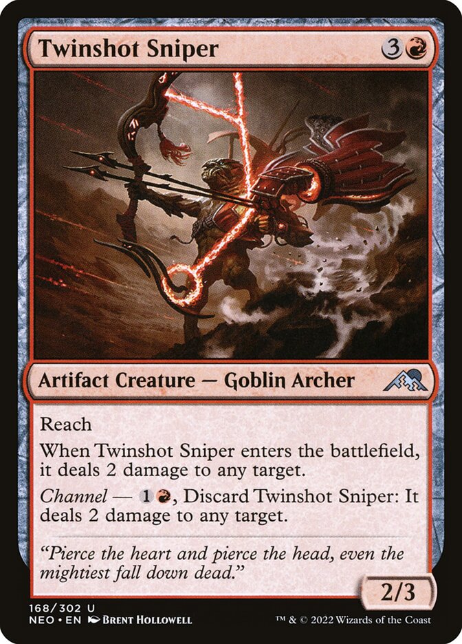 MTG Card Title: Twinshot Sniper NEO/168