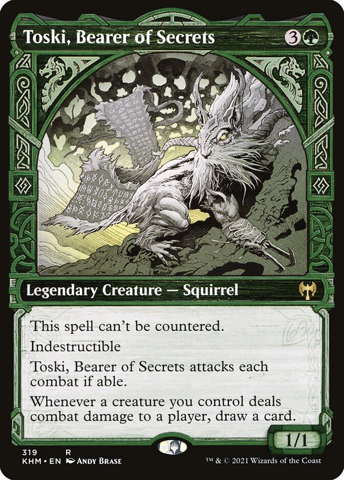 MTG Card Title: Toski, Bearer of Secrets KHM/319