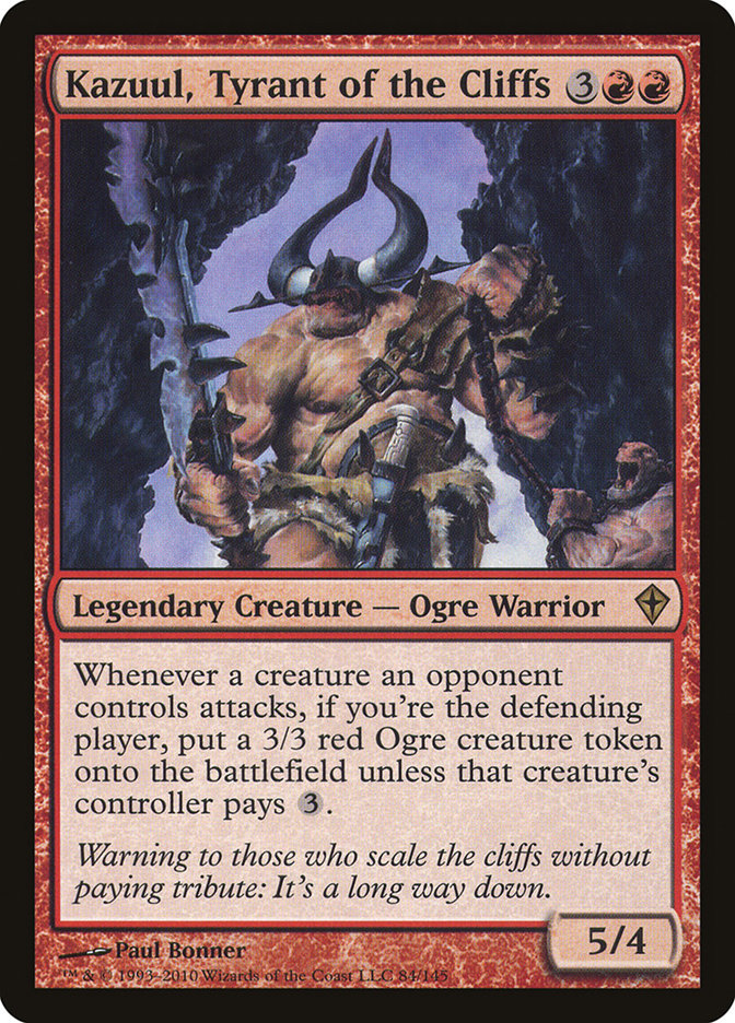 MTG Card Title: Kazuul, Tyrant of the Cliffs WWK/84