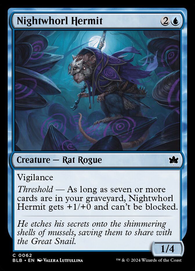 MTG Card Title: Nightwhorl Hermit BLB/62