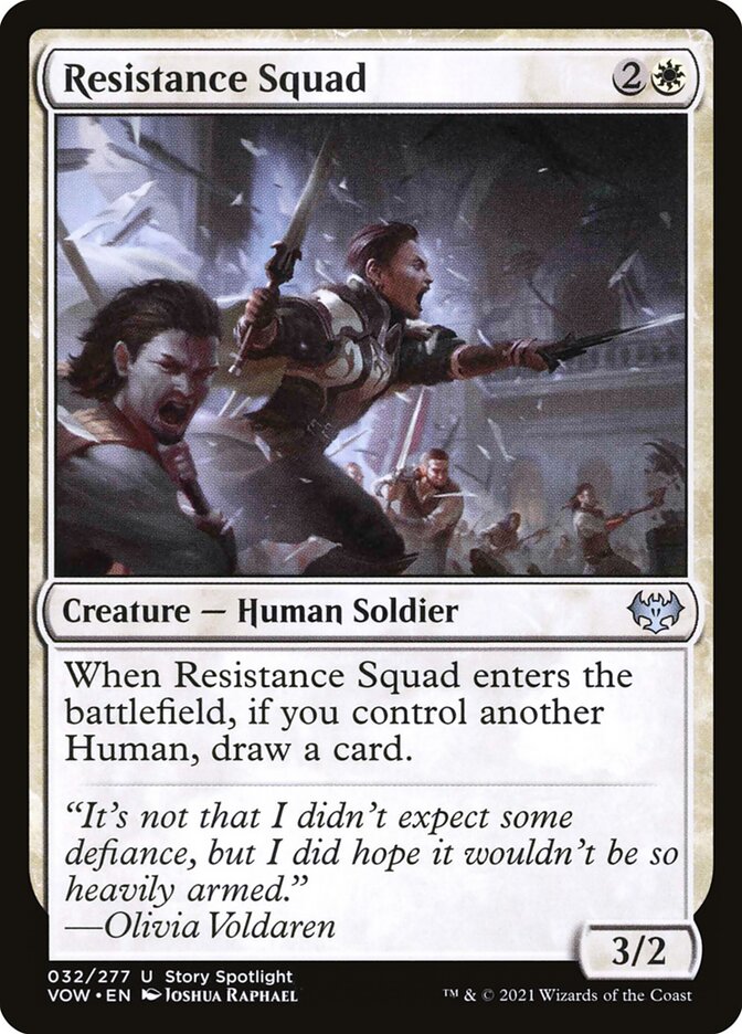 MTG Card Title: Resistance Squad VOW/32