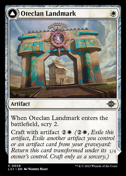 MTG Card Title: Oteclan Landmark // Oteclan Levitator LCI/29