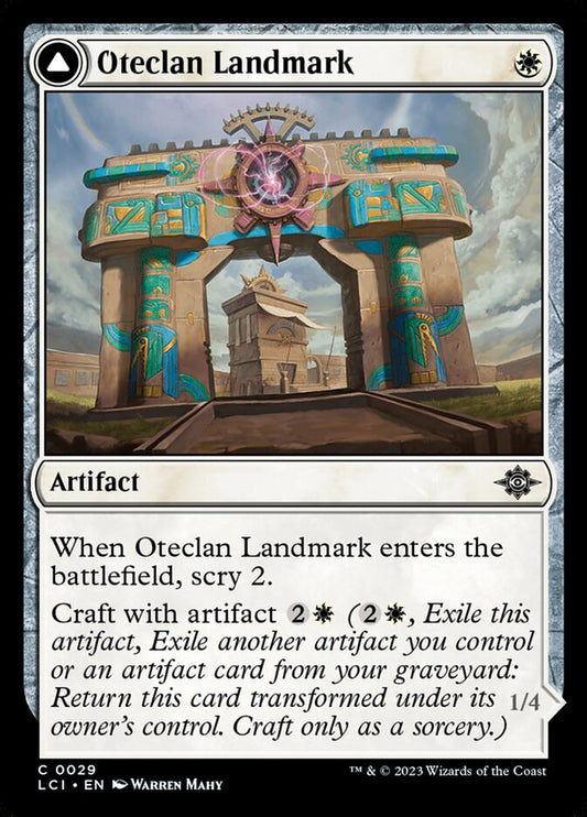 MTG Card Title: Oteclan Landmark // Oteclan Levitator LCI/29