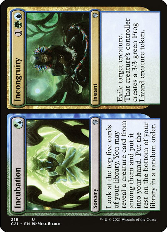 MTG Card Title: Incubation // Incongruity C21/219