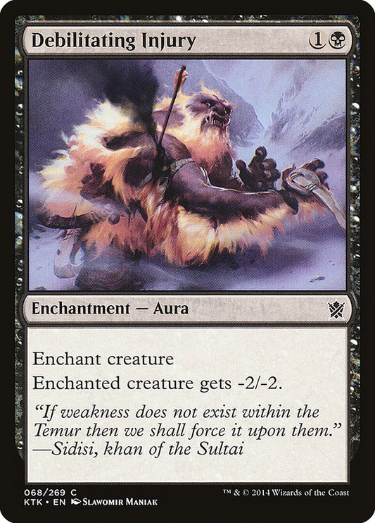 MTG Card Title: Debilitating Injury KTK/68