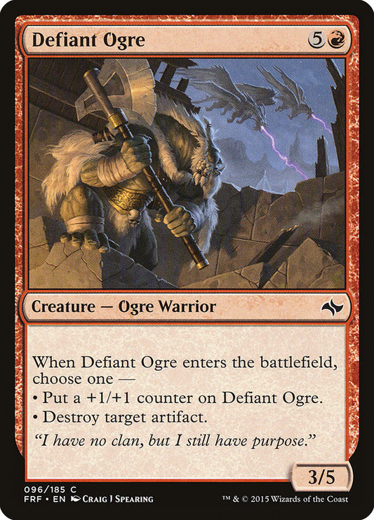 MTG Card Title: Defiant Ogre FRF/96