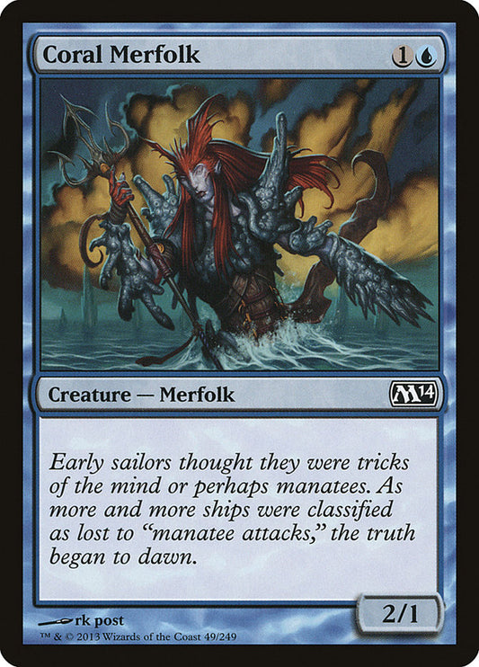 MTG Card Title: Coral Merfolk M14/49