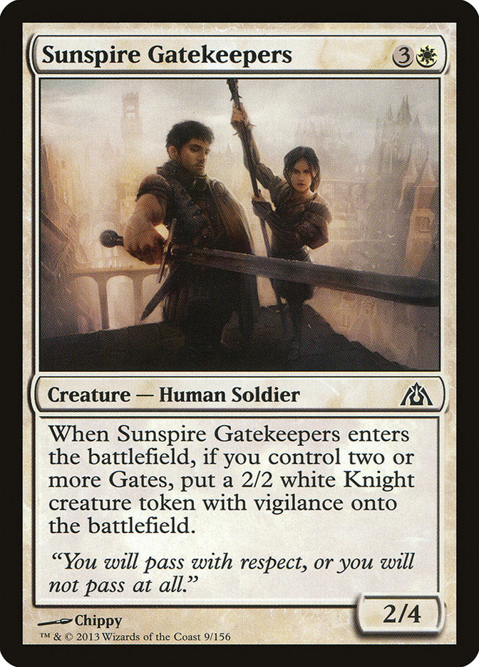MTG Card Title: Sunspire Gatekeepers DGM/9