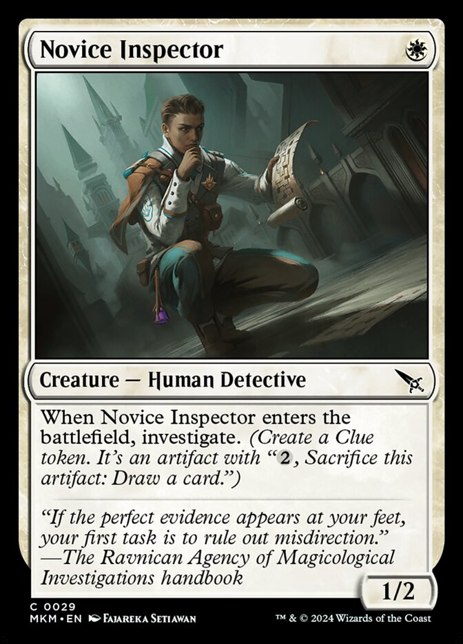 MTG Card Title: Novice Inspector MKM/29