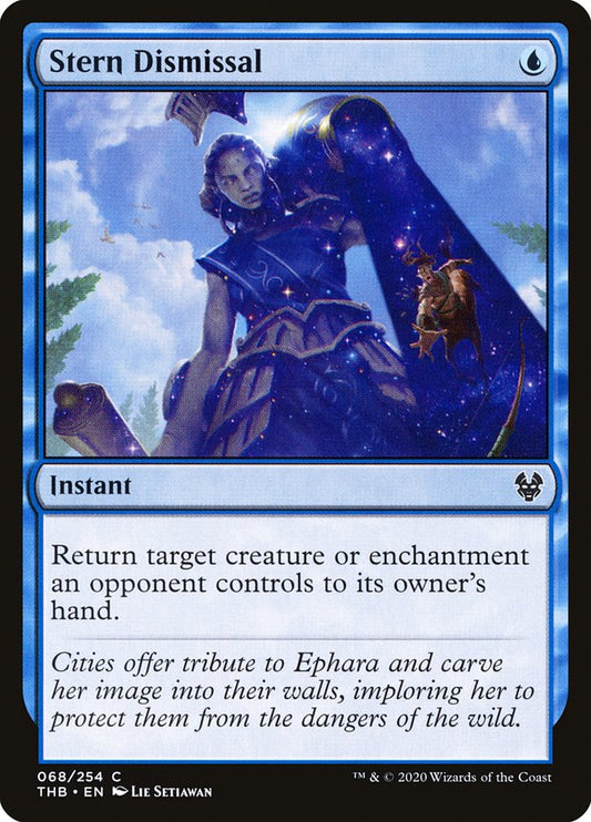MTG Card Title: Stern Dismissal THB/68