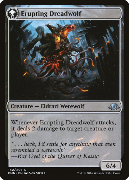 Smoldering Werewolf // Erupting Dreadwolf EMN/142