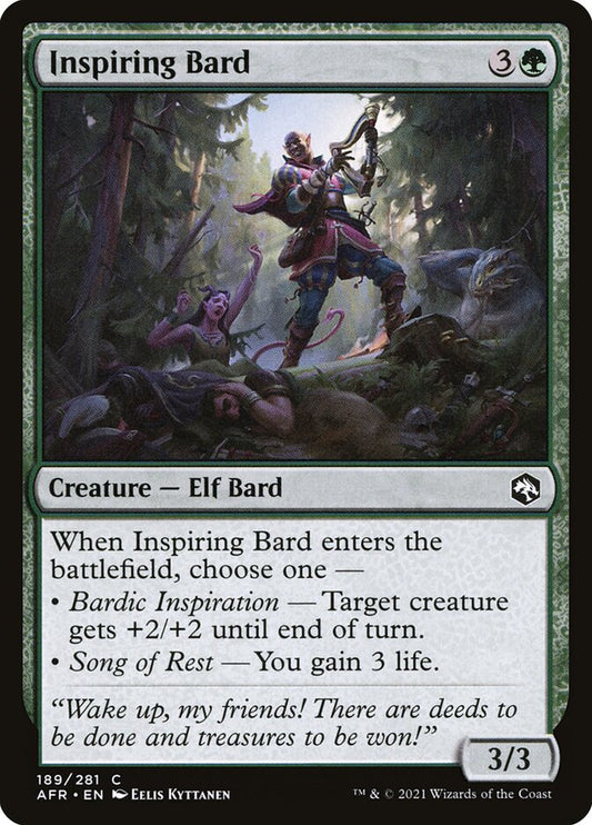 MTG Card Title: Inspiring Bard AFR/189