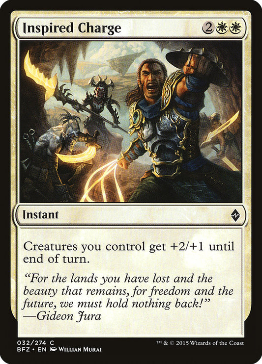 MTG Card Title: Inspired Charge BFZ/32