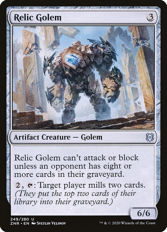 MTG Card Title: Relic Golem ZNR/249