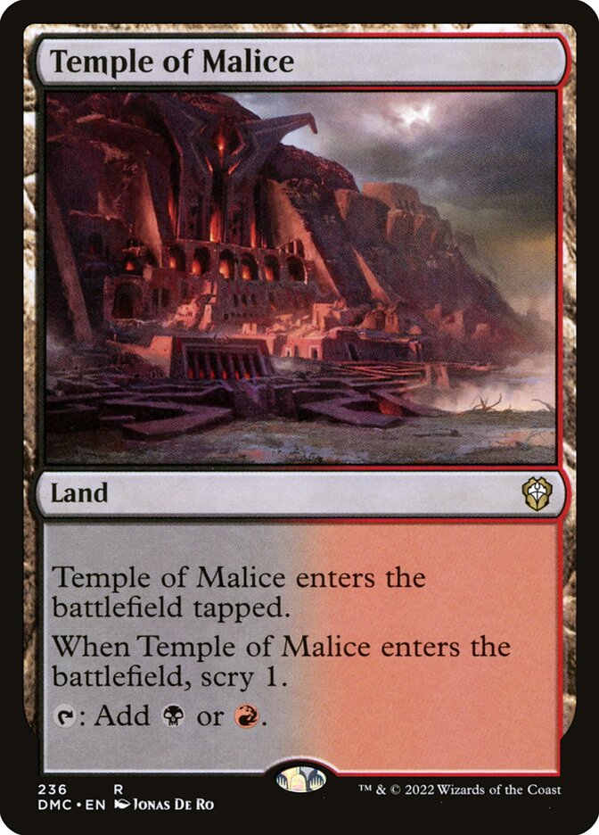 MTG Card Title: Temple of Malice DMC/236