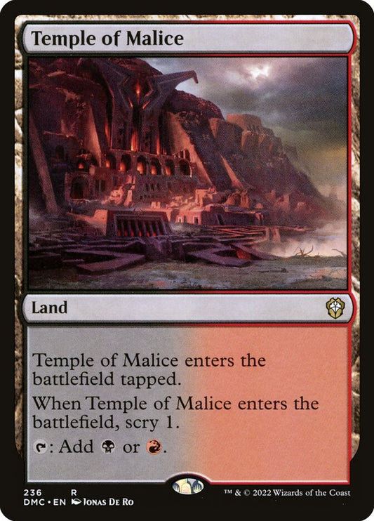MTG Card Title: Temple of Malice DMC/236