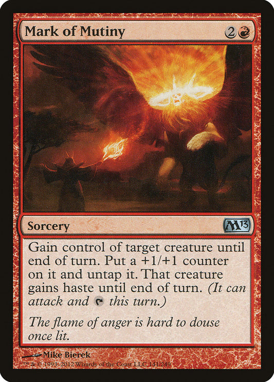 MTG Card Title: Mark of Mutiny M13/141