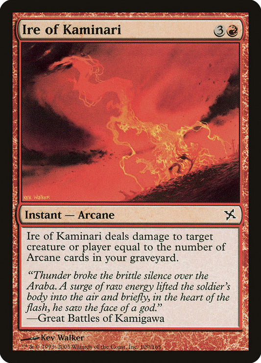 MTG Card Title: Ire of Kaminari BOK/109