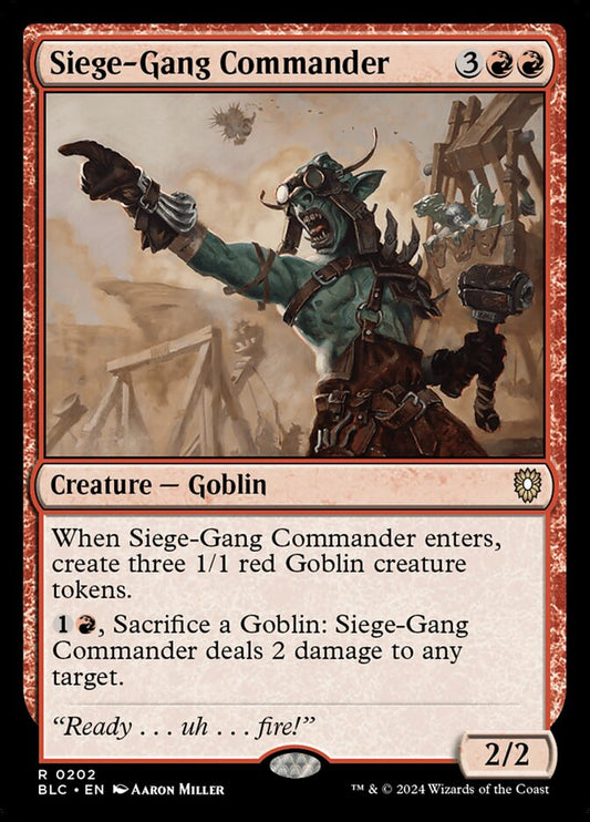 MTG Card Title: Siege-Gang Commander BLC/202