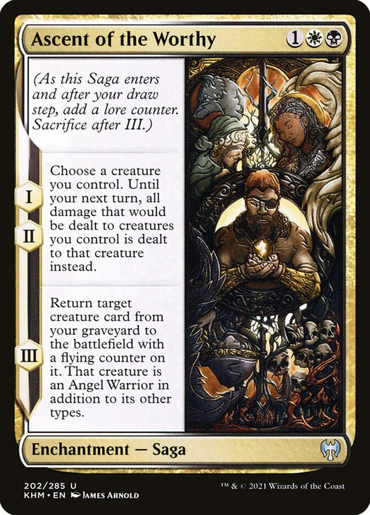 MTG Card Title: Ascent of the Worthy KHM/202