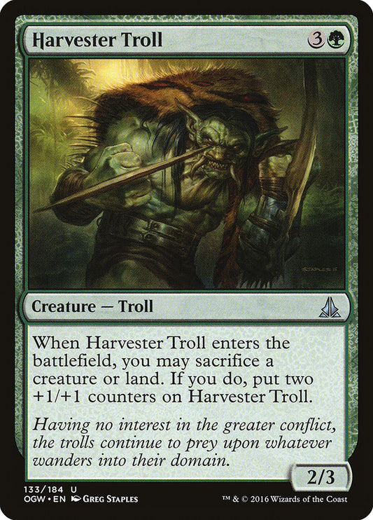 MTG Card Title: Harvester Troll OGW/133