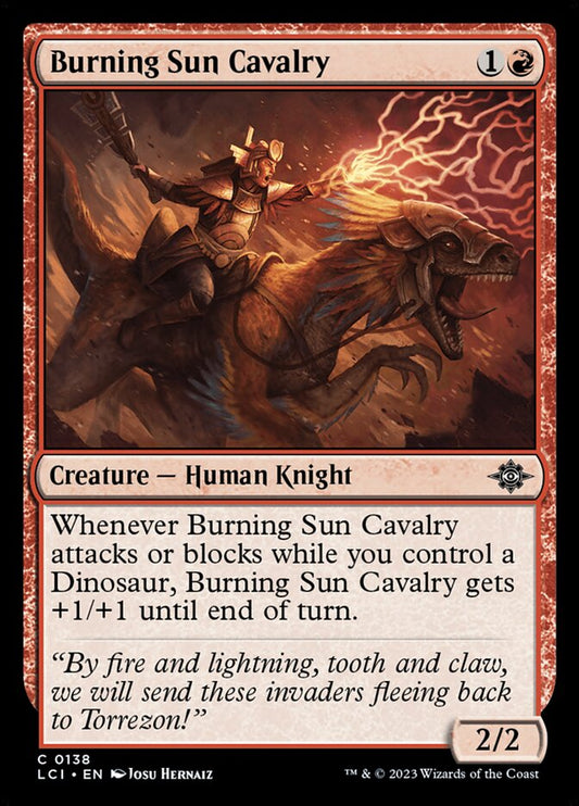 MTG Card Title: Burning Sun Cavalry LCI/138