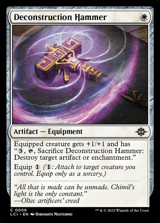 MTG Card Title: Deconstruction Hammer LCI/9