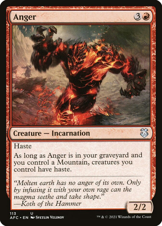 MTG Card Title: Anger AFC/113