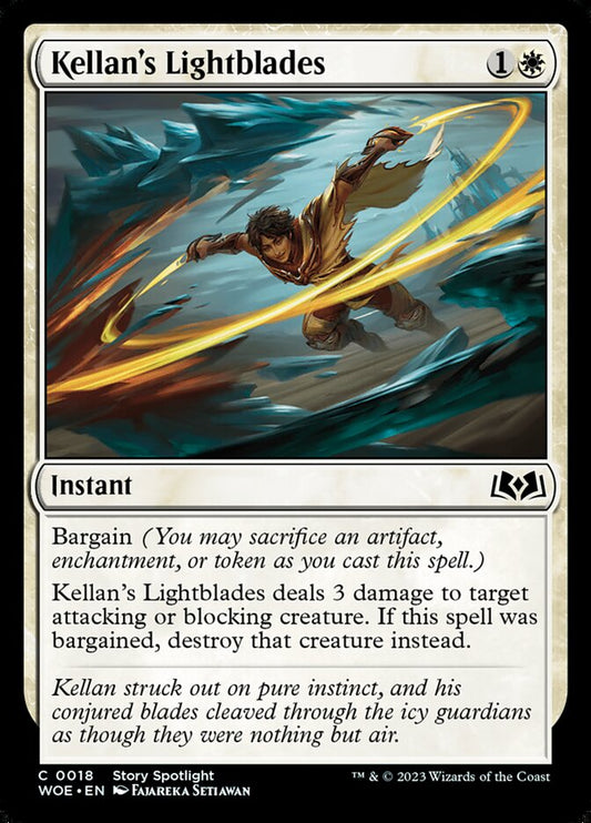 MTG Card Title: Kellan's Lightblades WOE/18