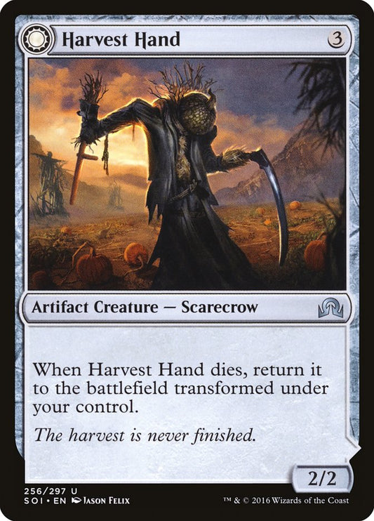 MTG Card Title: Harvest Hand // Scrounged Scythe SOI/256