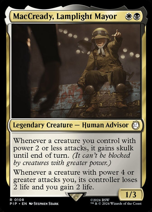 MTG Card Title: MacCready, Lamplight Mayor PIP/108