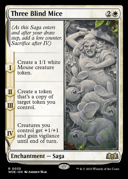 MTG Card Title: Three Blind Mice WOE/35