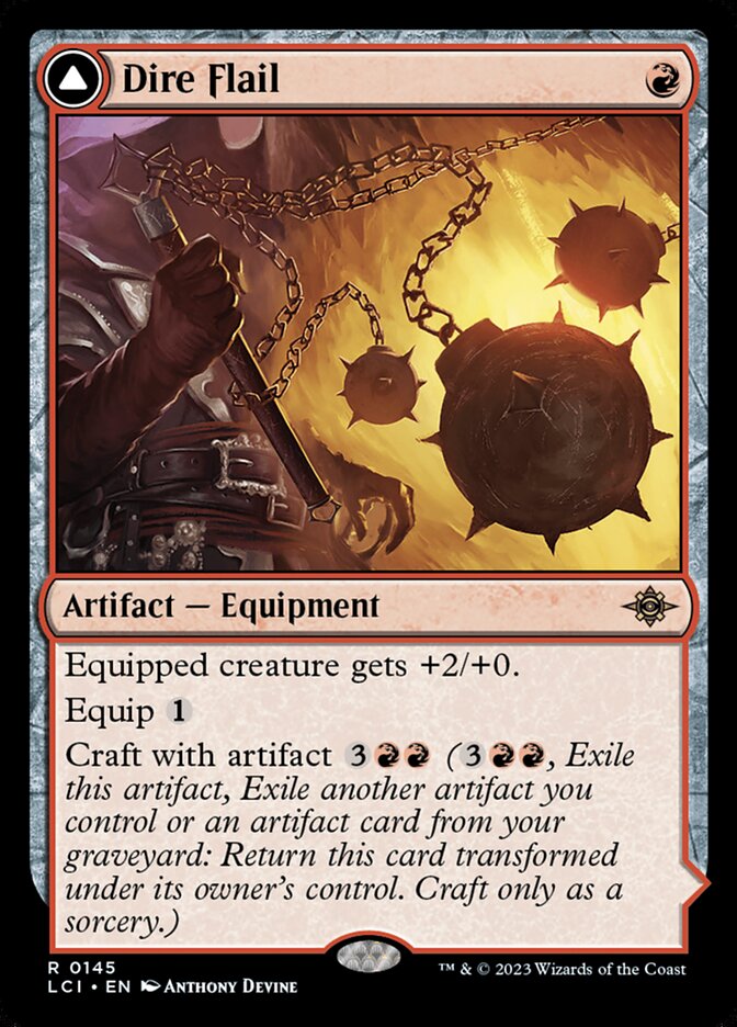 MTG Card Title: Dire Flail // Dire Blunderbuss LCI/145