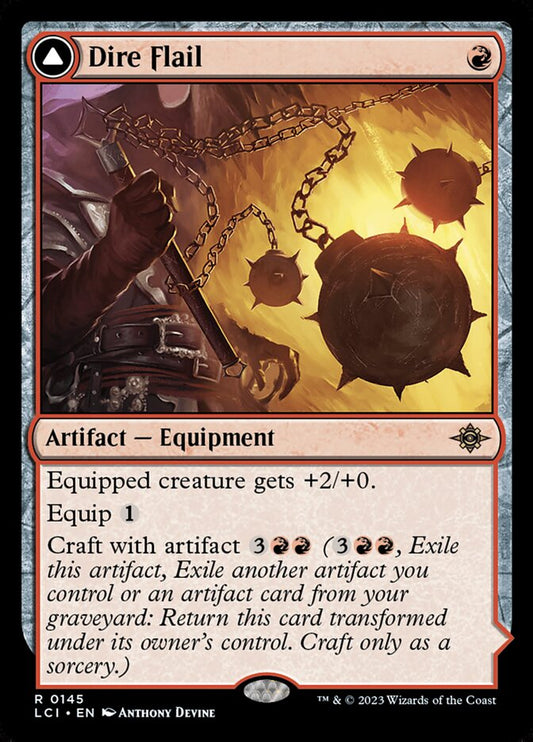 MTG Card Title: Dire Flail // Dire Blunderbuss LCI/145