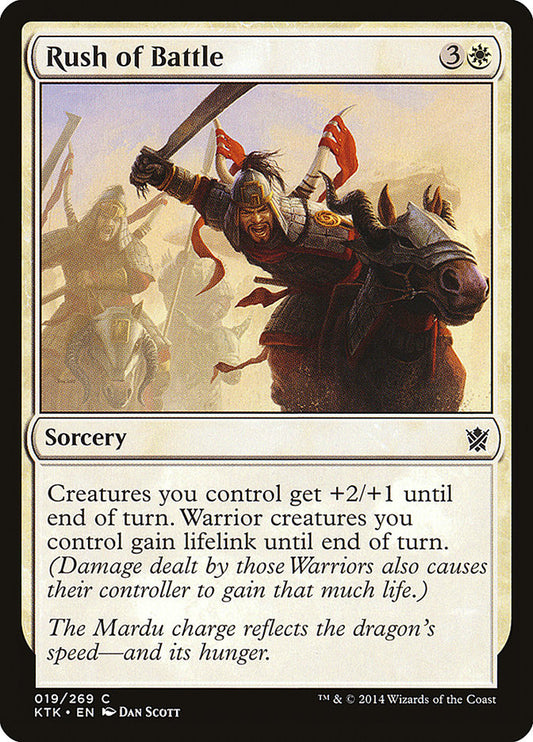 MTG Card Title: Rush of Battle KTK/19