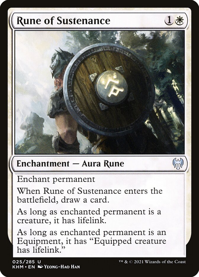 MTG Card Title: Rune of Sustenance KHM/25