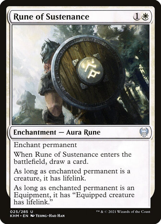 MTG Card Title: Rune of Sustenance KHM/25