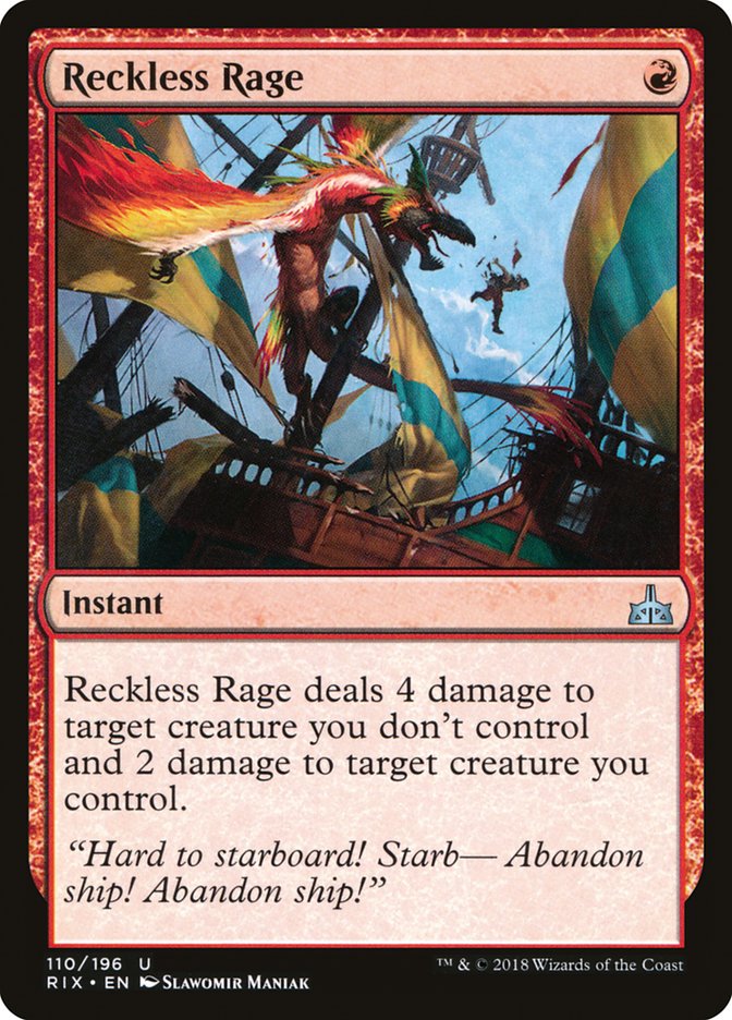 MTG Card Title: Reckless Rage RIX/110
