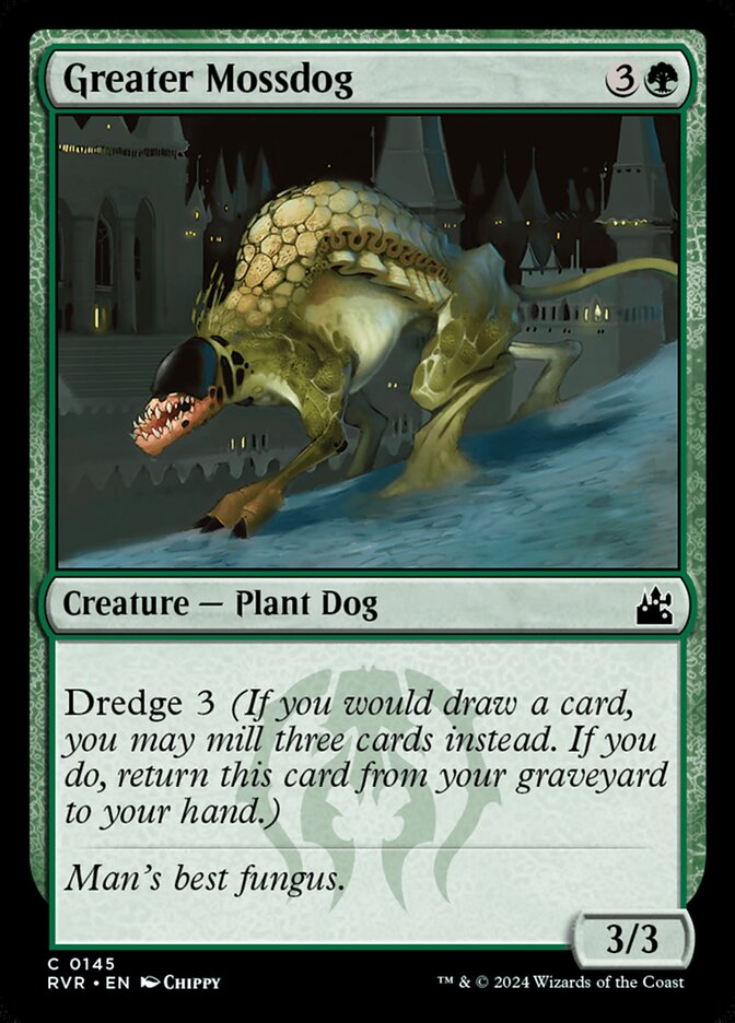 MTG Card Title: Greater Mossdog RVR/145