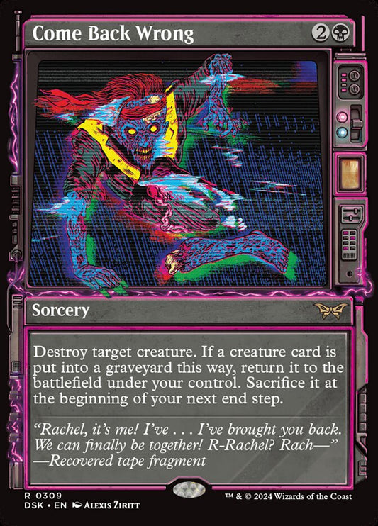 MTG Card Title: Come Back Wrong DSK/309